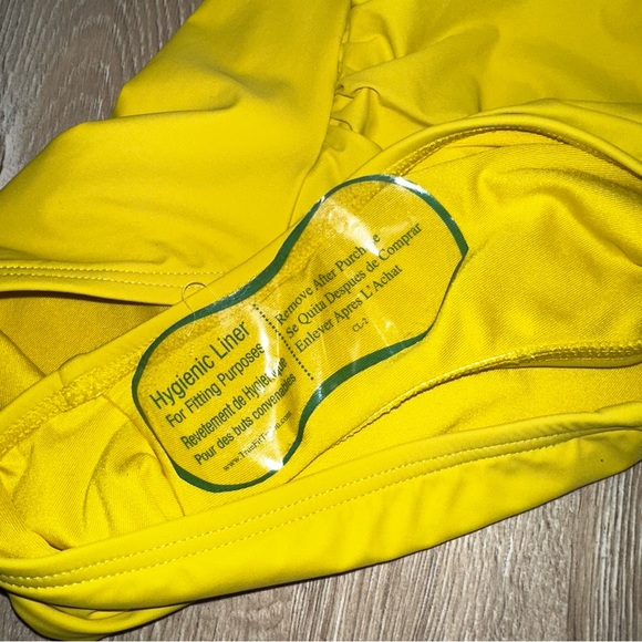 Kate Spade New York Women’s Solids Bandeau Halter One Piece Raisin Lemon Cake XS - Picture 6 of 9